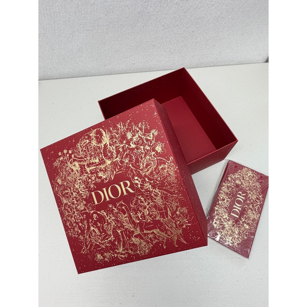 Authentic Dior Red Lunar New Year Gift Box and 8 Lucky Money Envelopes Set New